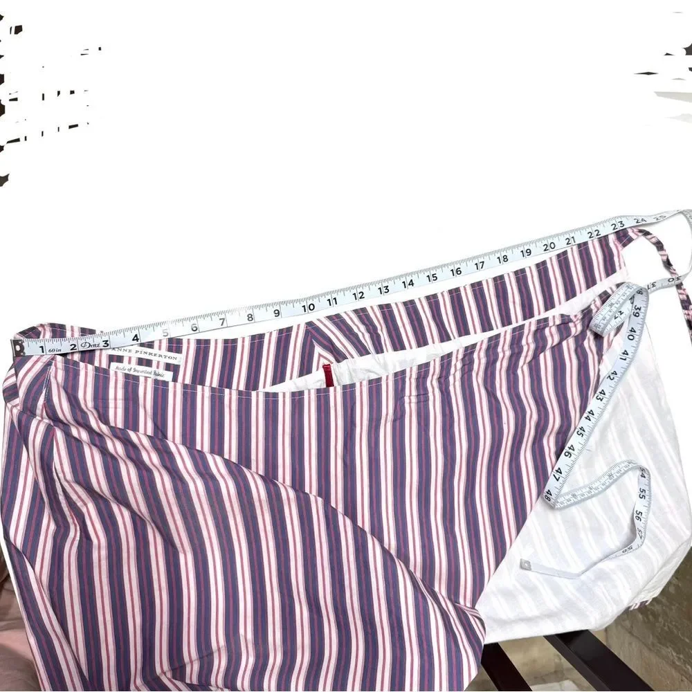 Anne Pinkerton Vintage Striped Mini Wrap Skirt S